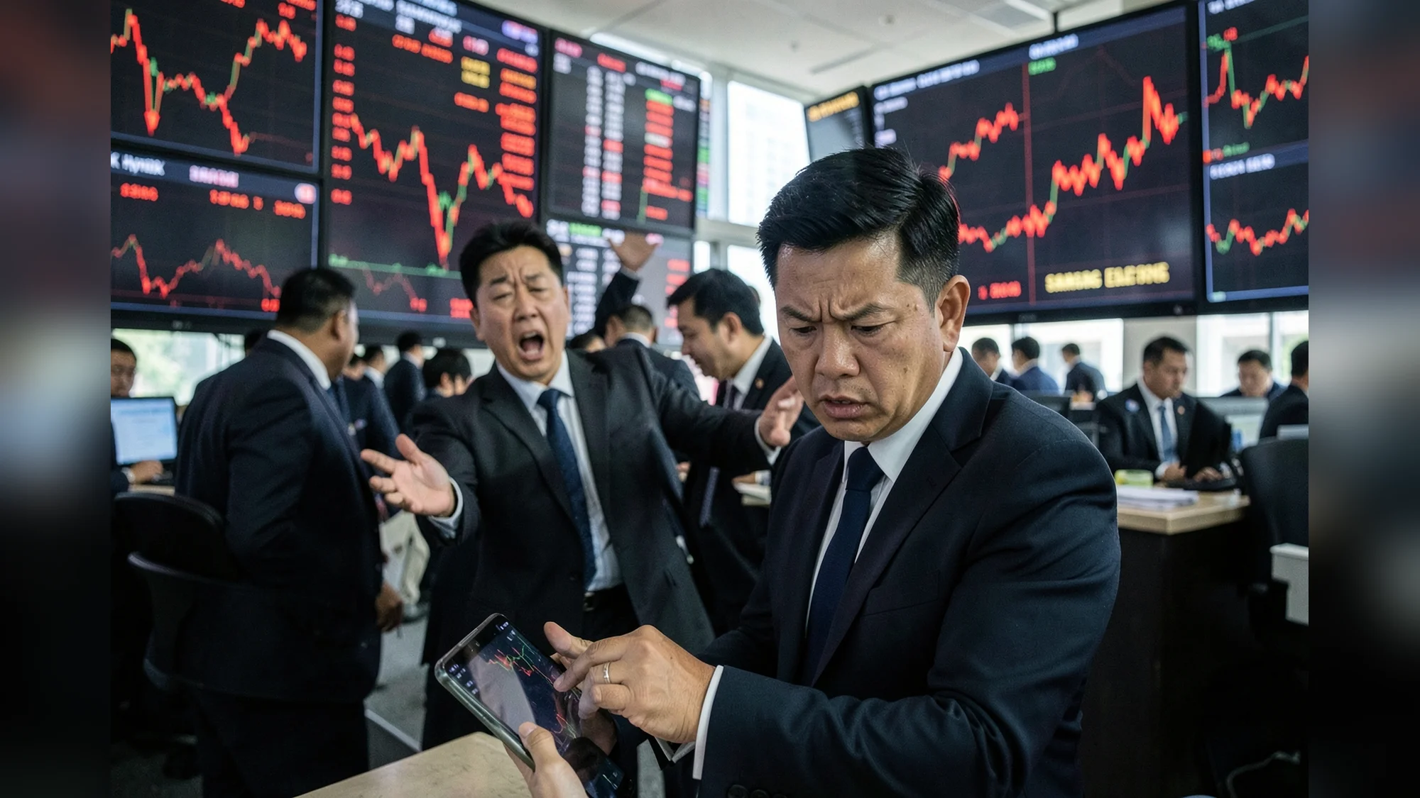 Asiens börser mestadels nedåt, halvledare rasar 10-18%