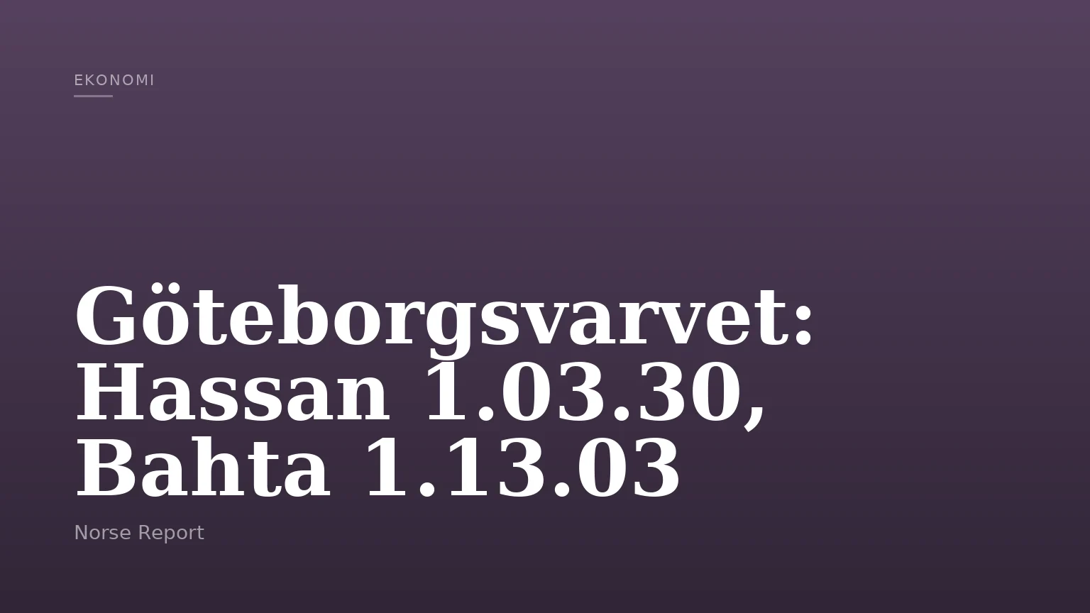 Göteborgsvarvet: Hassan 1.03.30, Bahta 1.13.03