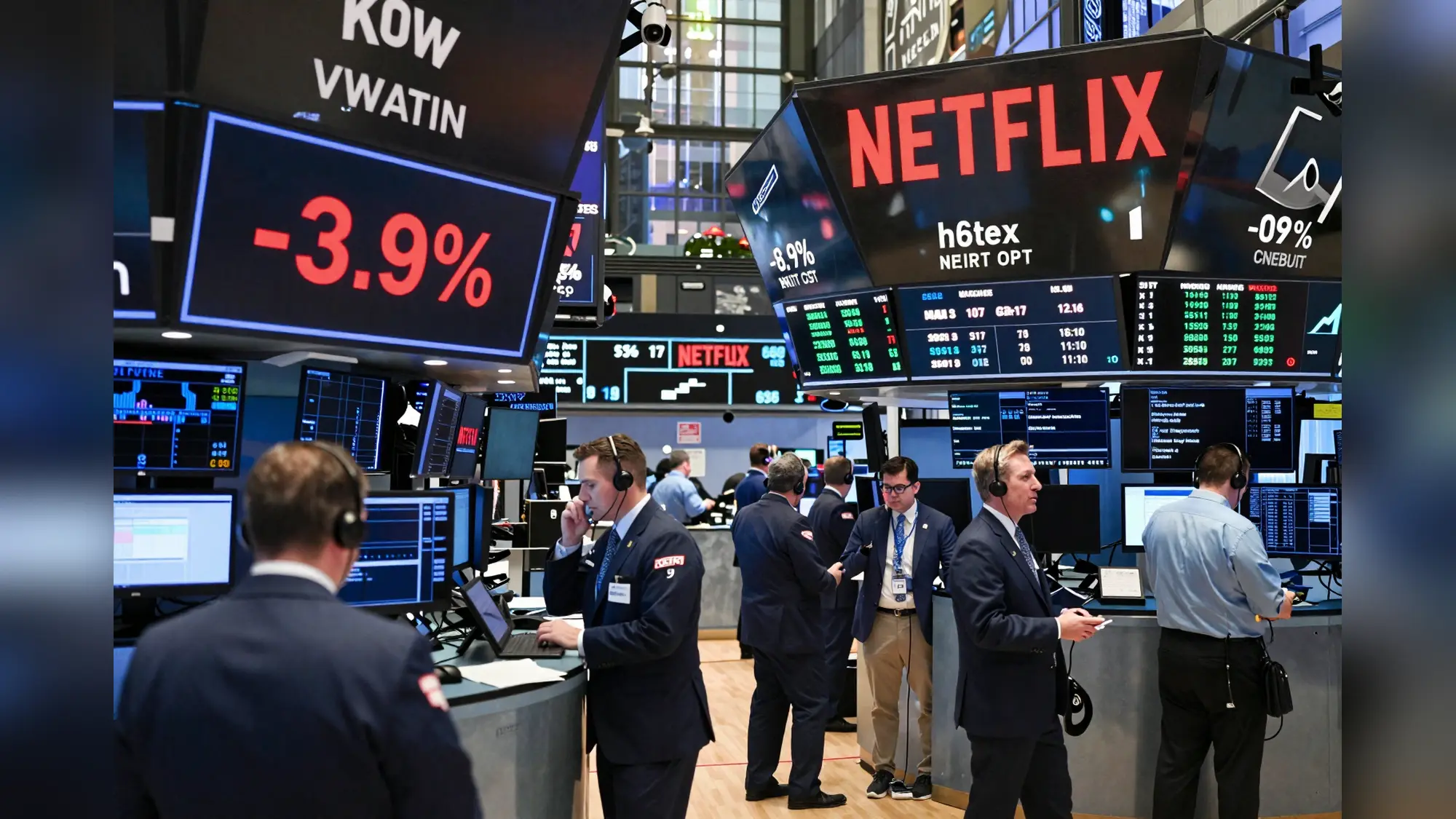 Netflix ner 3,9 procent, dämpar tech på Wall Street