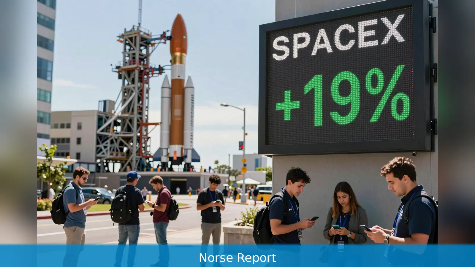 SpaceX noterades: +19% första dagen, 30% till småsparare
