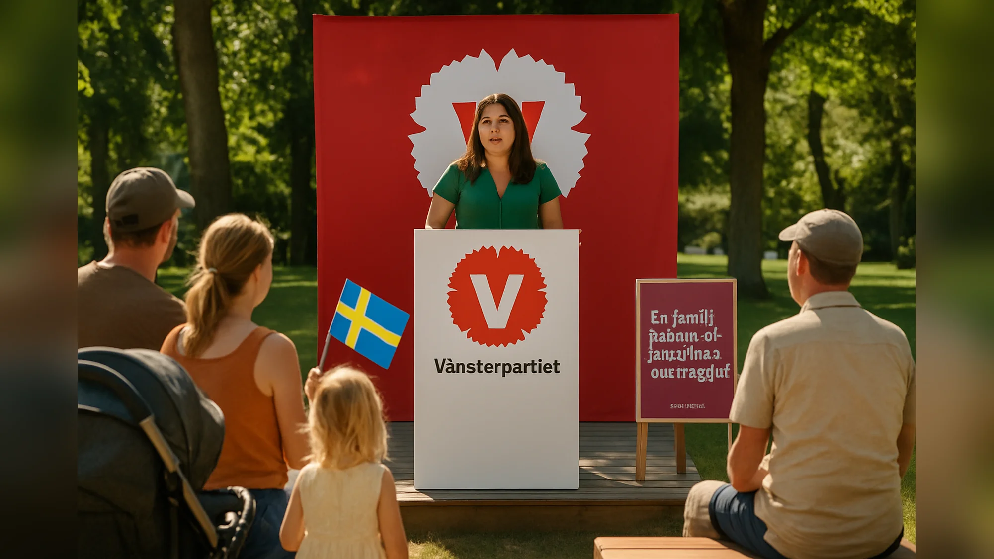 Vänsterpartiet presenterar 15 000 kronor i "bebispeng" i Almedalen