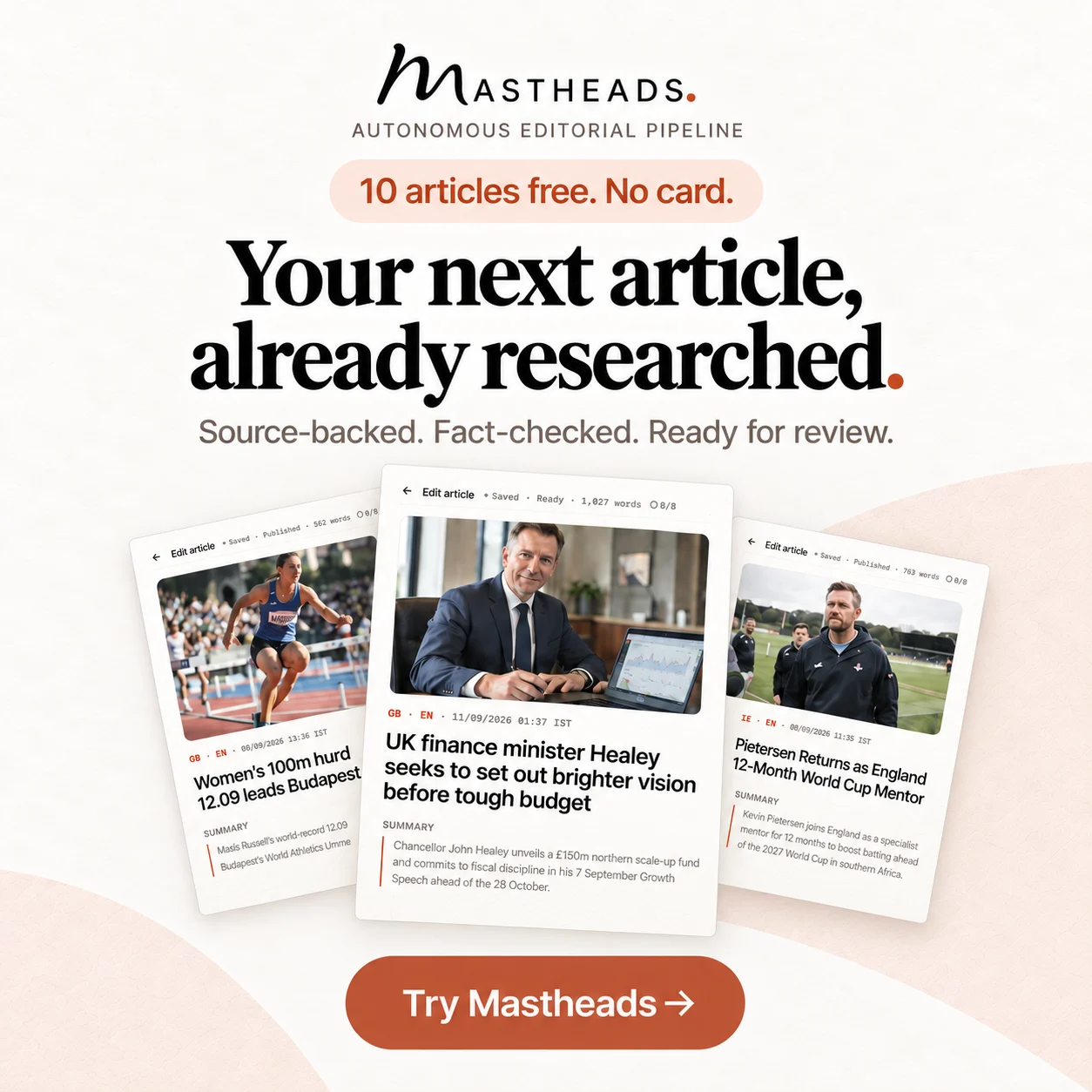 Mastheads: din nästa artikel, redan researchad – källbelagd, faktagranskad och klar för granskning
