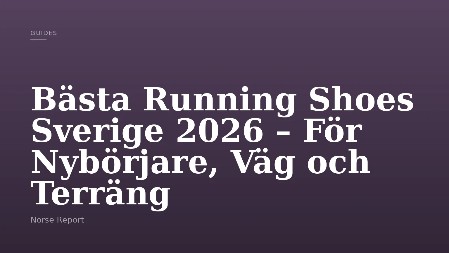 Bästa Running Shoes Sverige 2026 – För Nybörjare, Väg och Terräng