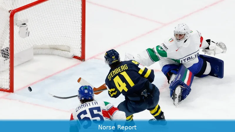 Sverige 3-0 mot Italien, Tre Kronor klättrar i tabellen